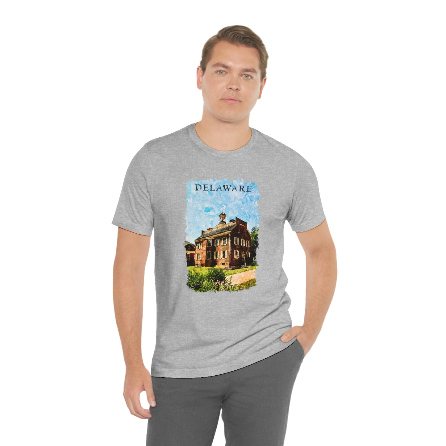 Delaware Old State House Watercolor Short Sleeve T-shirt