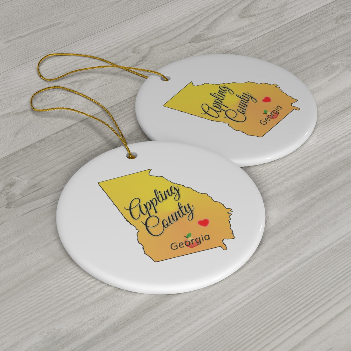 Appling County Georgia Ceramic Ornament, 1-Pack