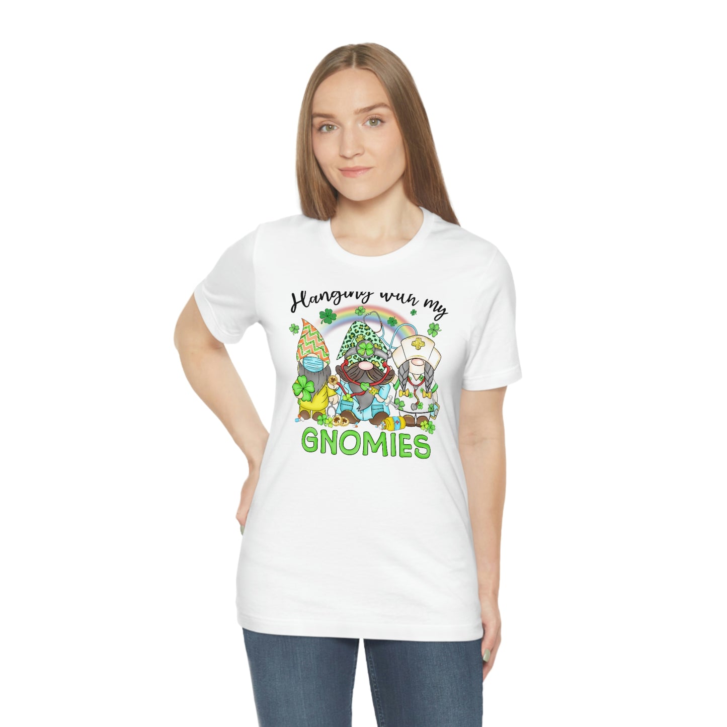 Hanging With My Gnomies St. Patrick's Day Unisex Jersey Short Sleeve Tee