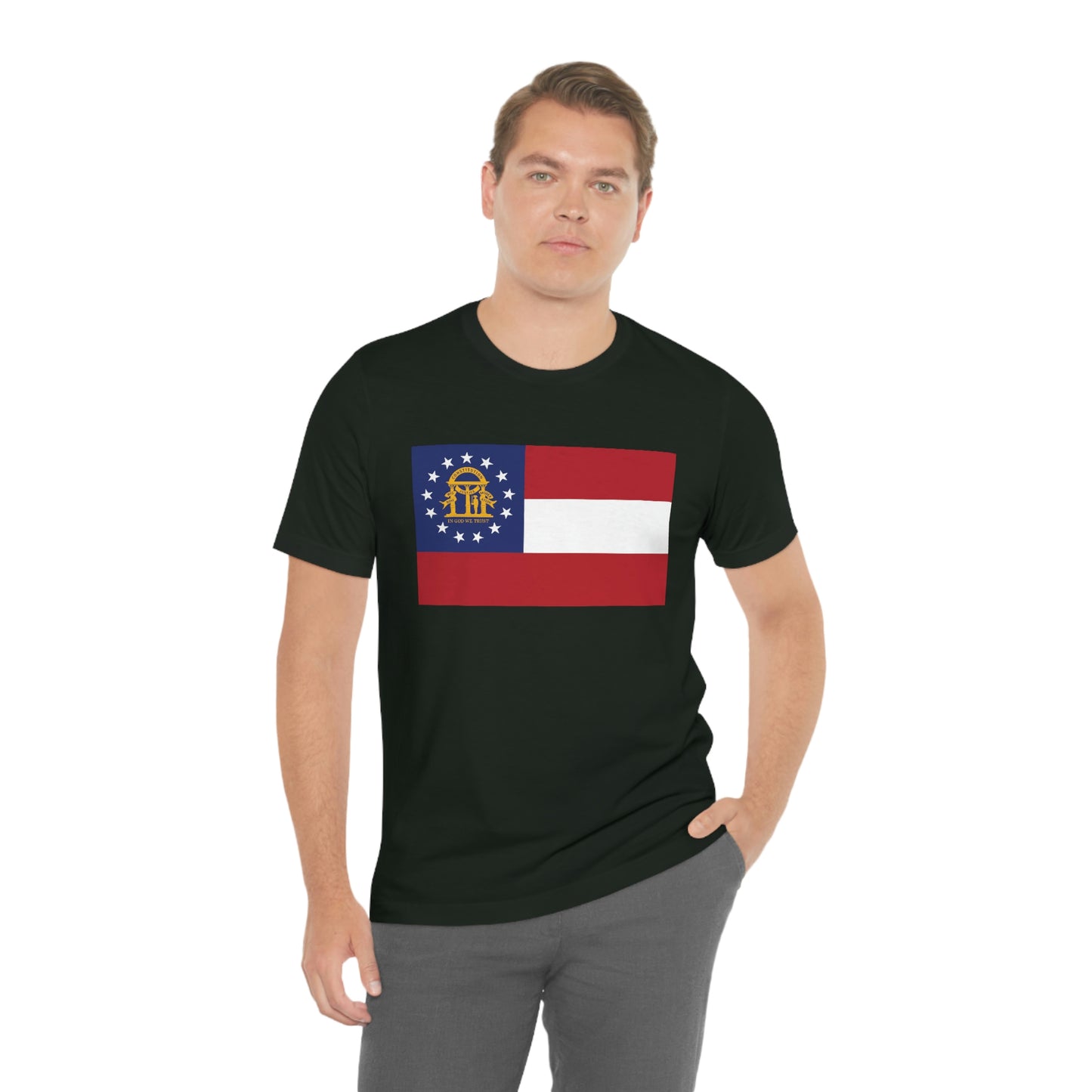 Georgia Flag Unisex Jersey Short Sleeve Tee Tshirt T-shirt