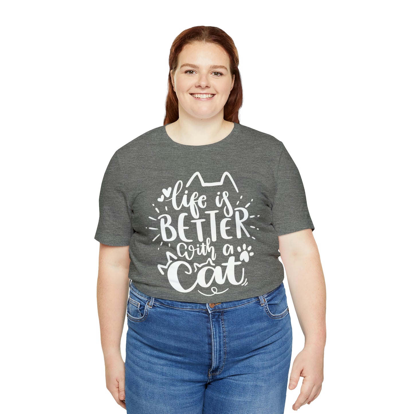 Life is Better With a Cat Short Sleeve T-shirt