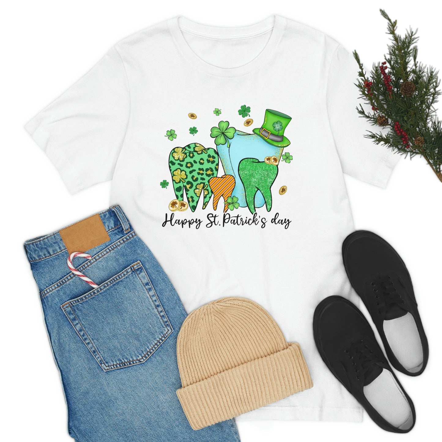 St. Patrick's Day Teeth Unisex Jersey Short Sleeve Tee
