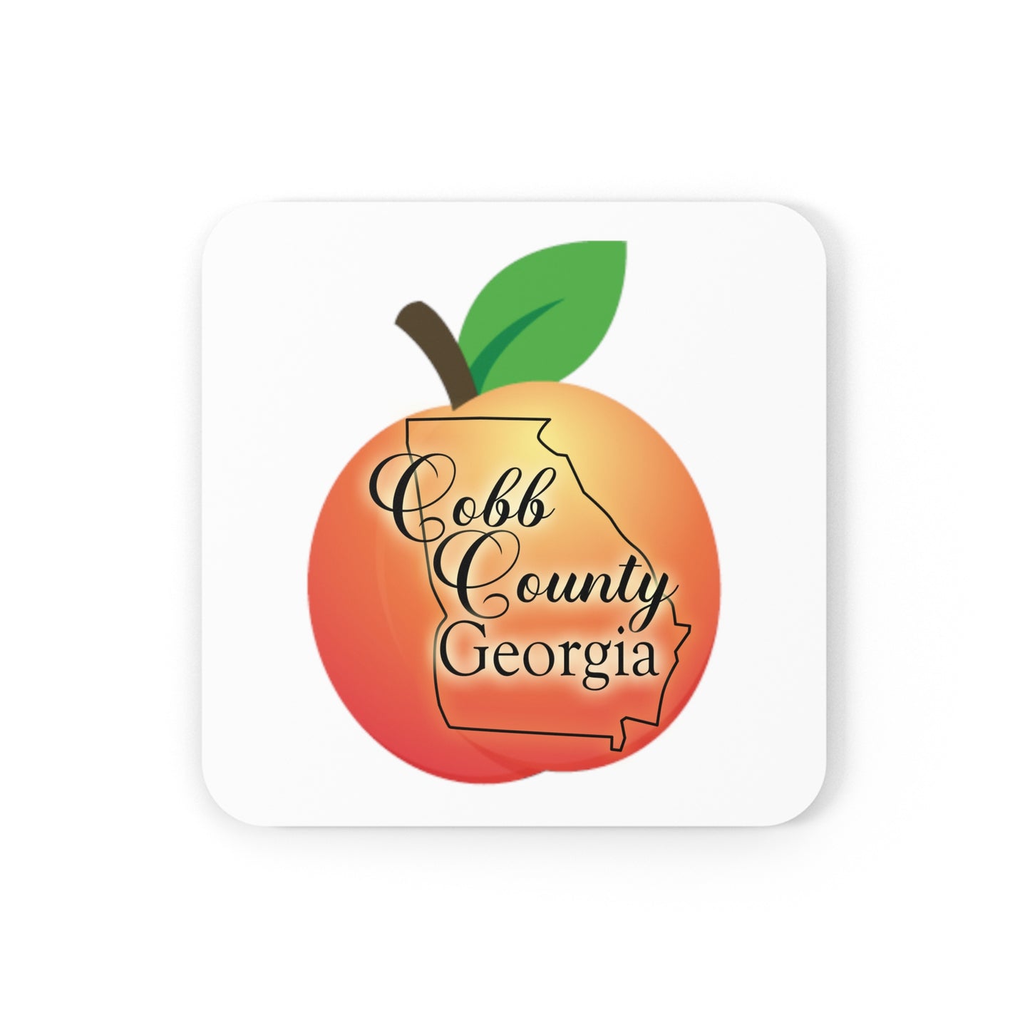 Cobb County Georgia Corkwood Coaster Set