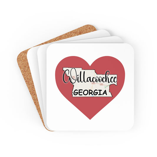 Willacoochee Georgia Corkwood Coaster Set