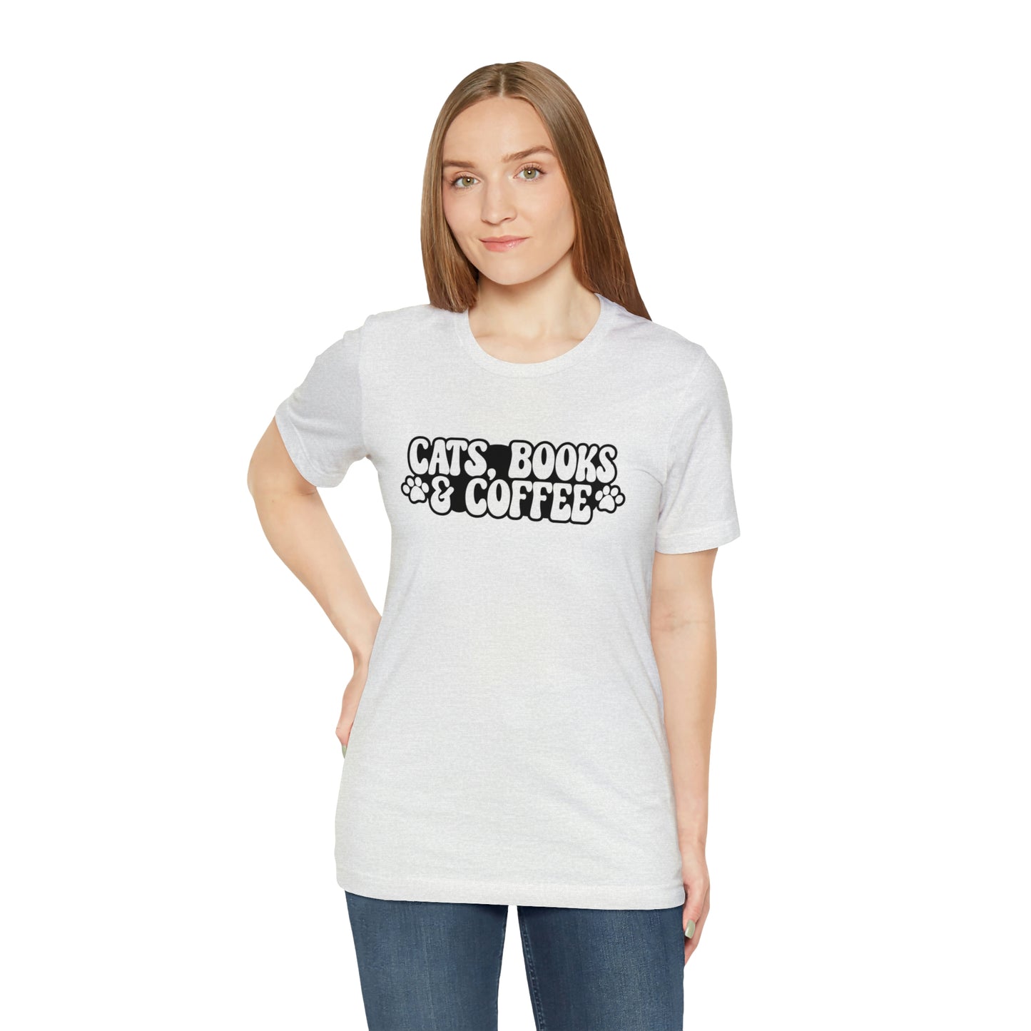 Cats Books & Coffee Short Sleeve T-shirt