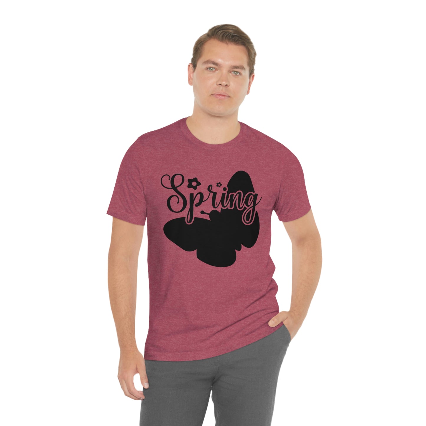 Butterfly Silhouette Spring Unisex Jersey Short Sleeve Tee