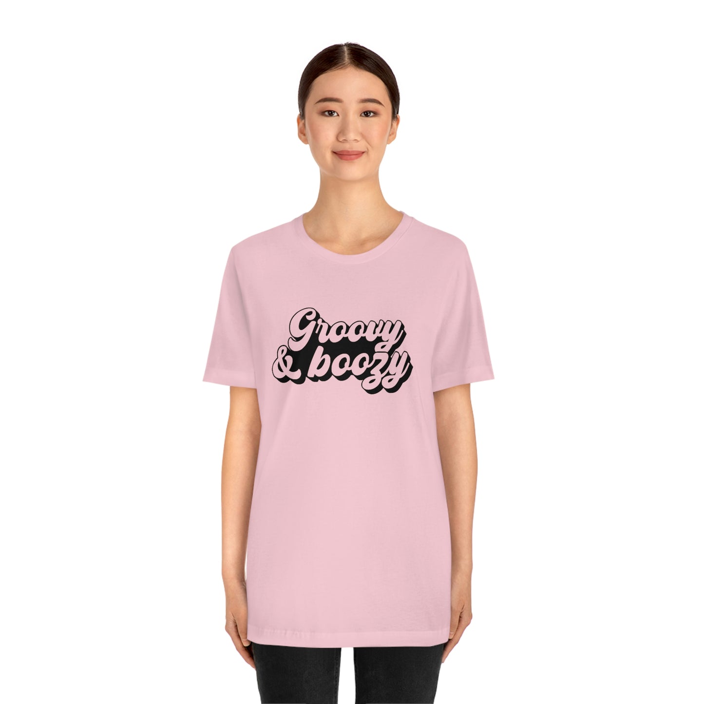 Groovy and Boozy Unisex Jersey Short Sleeve Tee