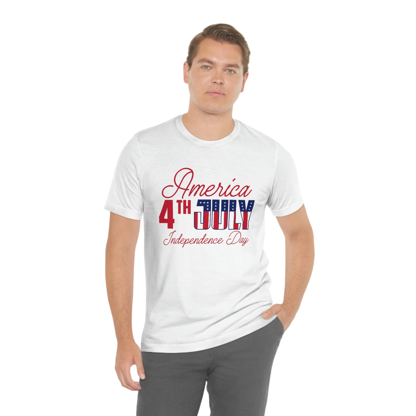 America 4th of July Independence Day Unisex Jersey Short Sleeve Tee