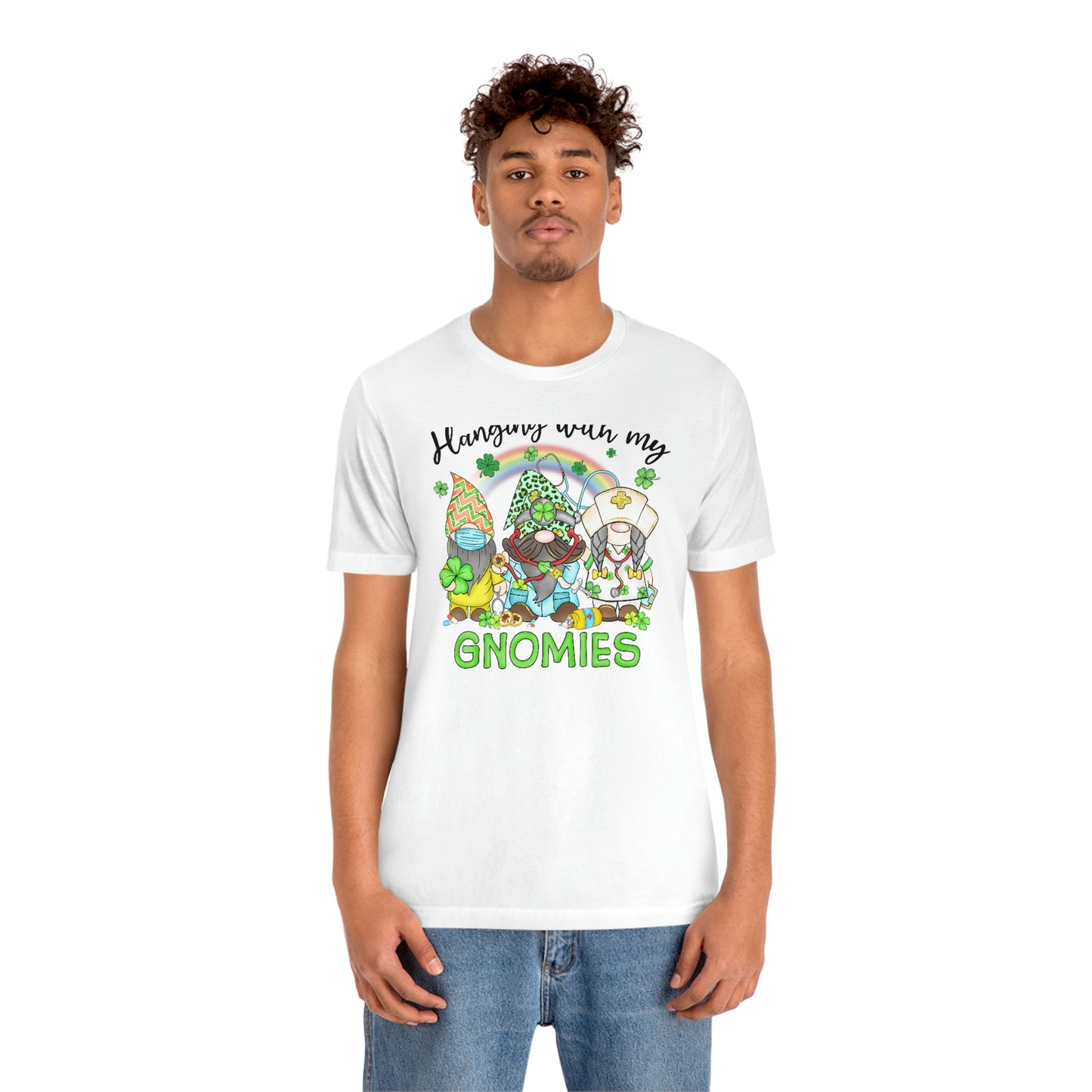 Hanging With My Gnomies St. Patrick's Day Unisex Jersey Short Sleeve Tee