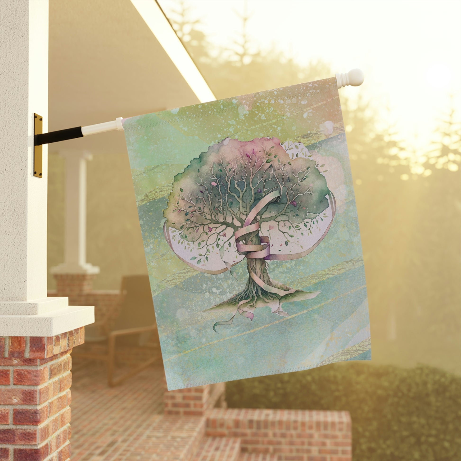 Spring Tree  Watercolor Garden & House Banner
