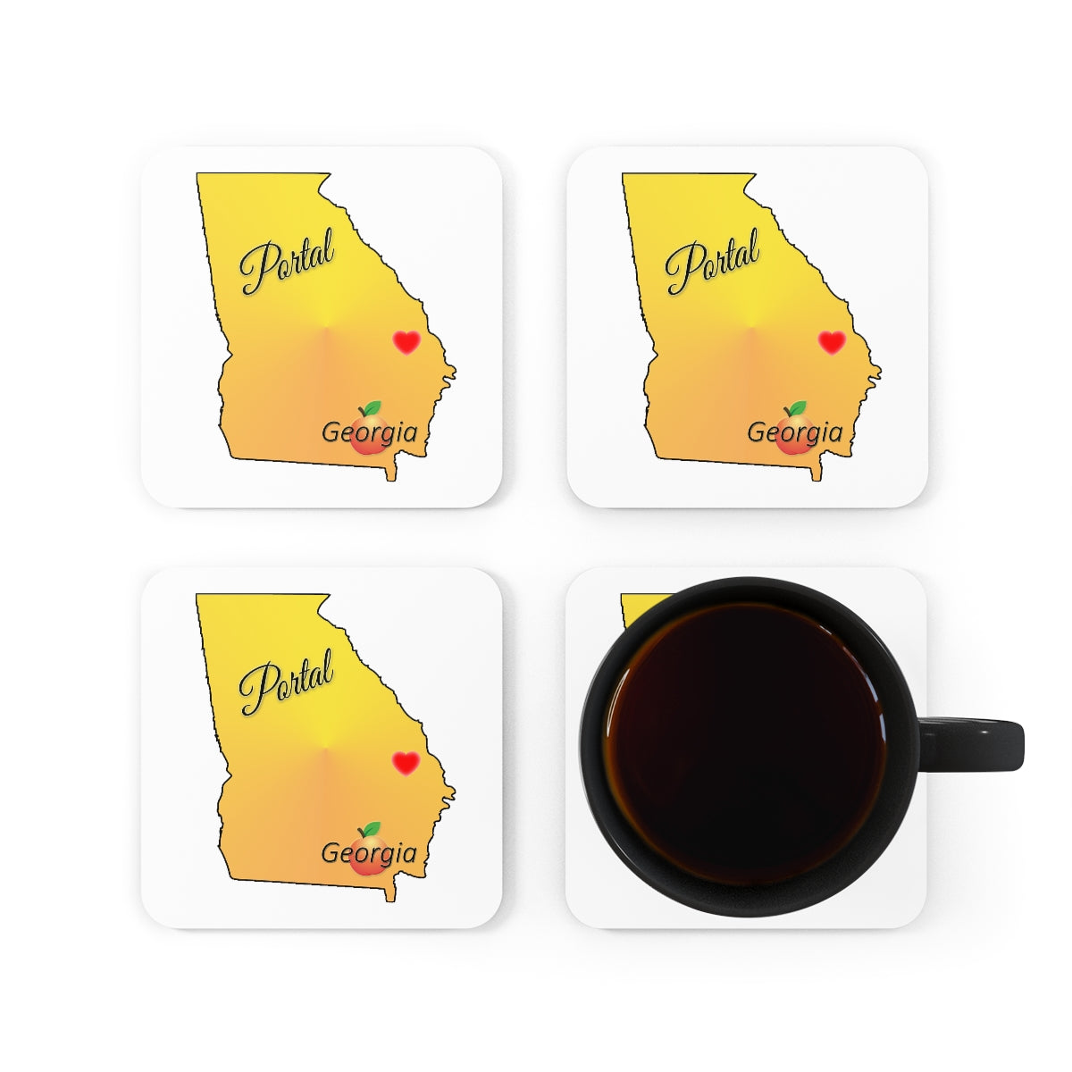 Portal Georgia Corkwood Coaster Set
