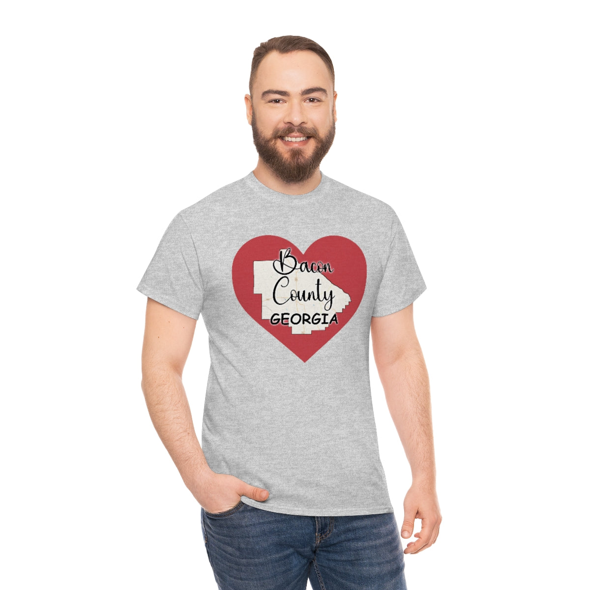 Bacon County Georgia Unisex Heavy Cotton Tee