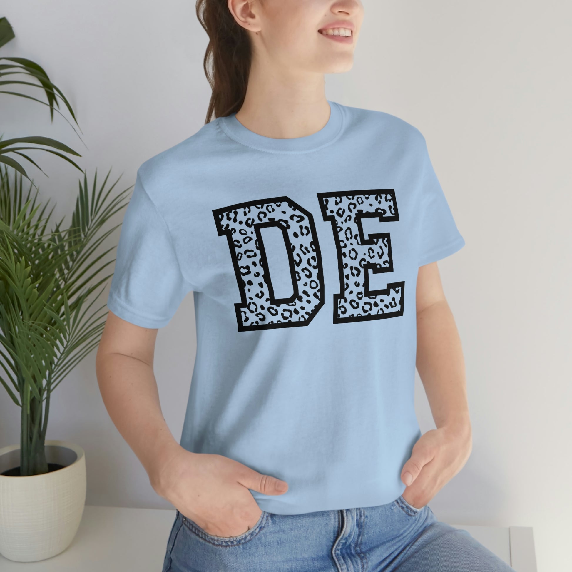 Delaware DE Leopard Print Short Sleeve T-shirt