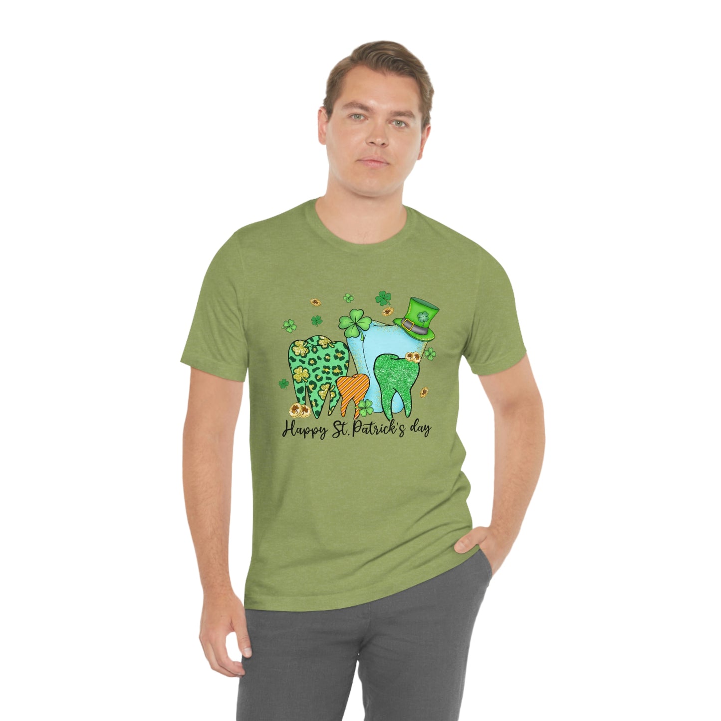 St. Patrick's Day Teeth Unisex Jersey Short Sleeve Tee