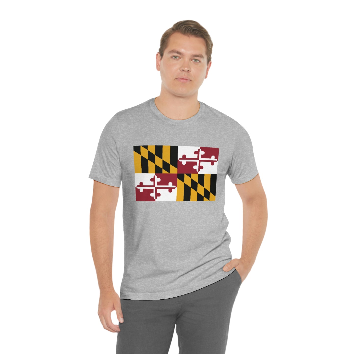 Maryland Flag Unisex Jersey Short Sleeve Tee Tshirt T-shirt