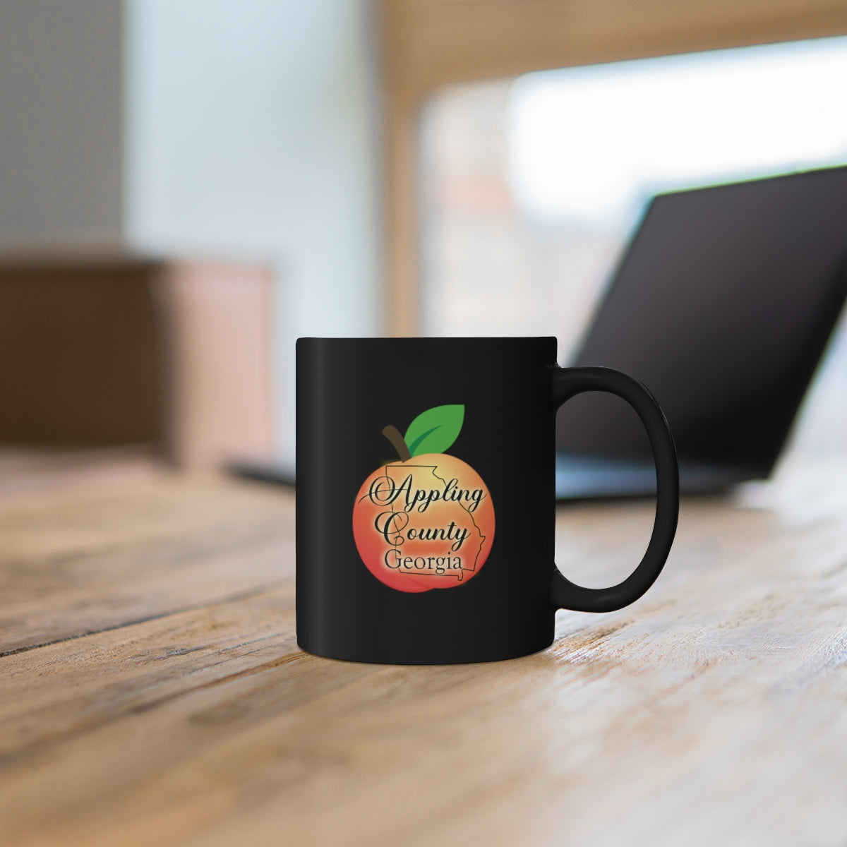 Appling County Georgia 11oz Black Ceramic Mug