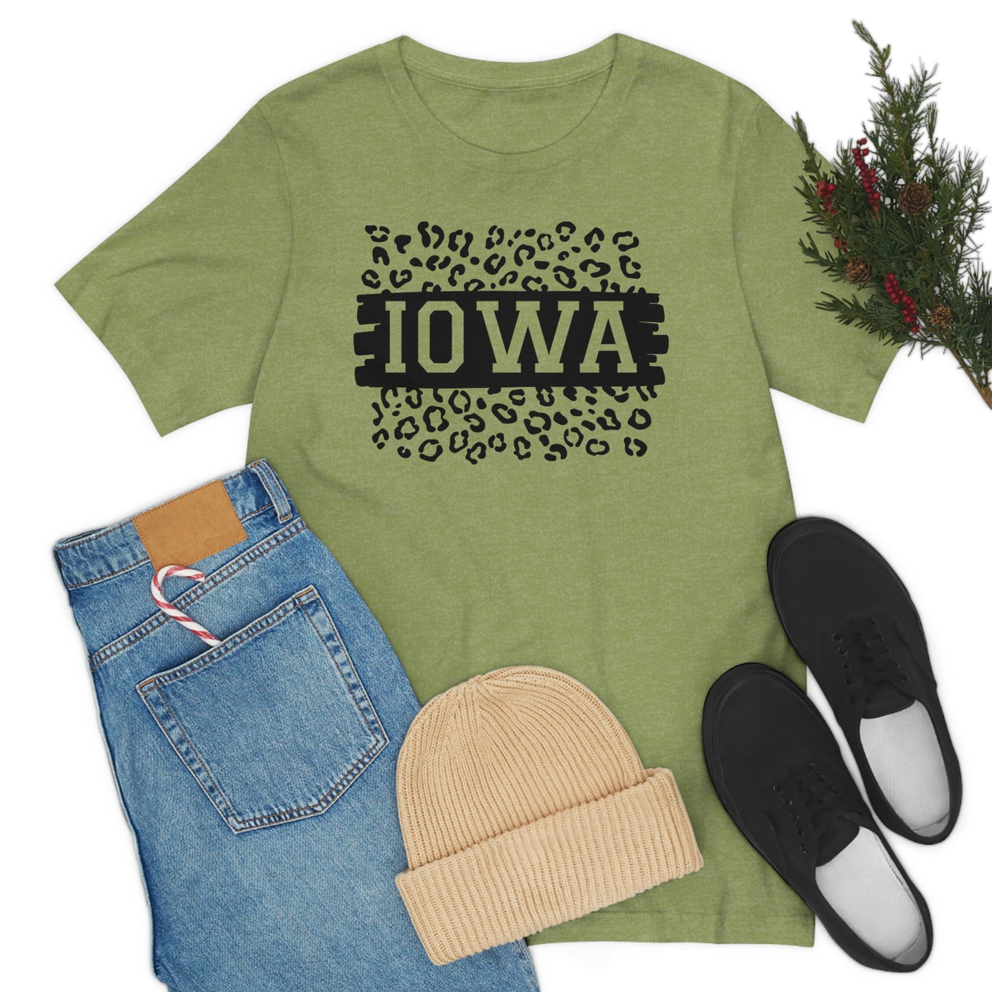 Iowa Leopard Print Short Sleeve T-shirt