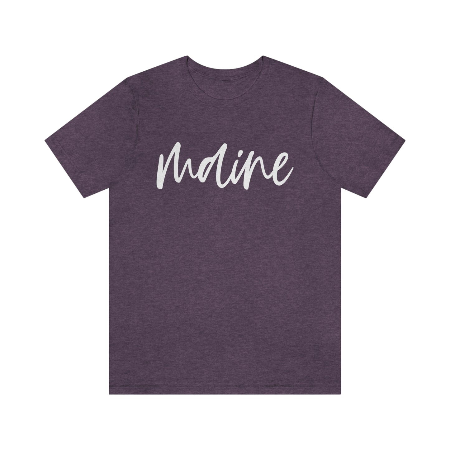 Maine White Script Short Sleeve T-shirt