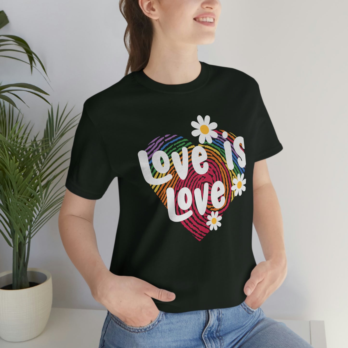 Love is Love  Print Unisex Jersey Short Sleeve Tee