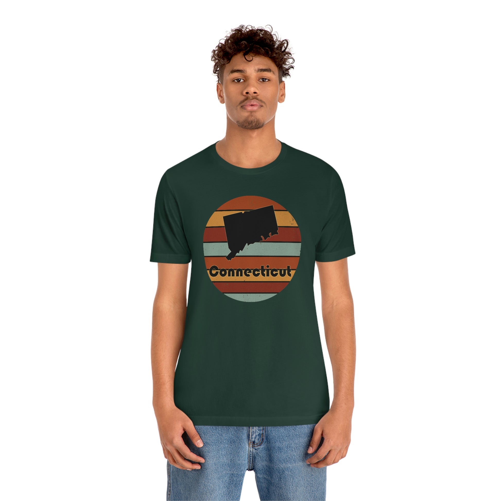 Connecticut Retro Sunset Short Sleeve  T-shirt