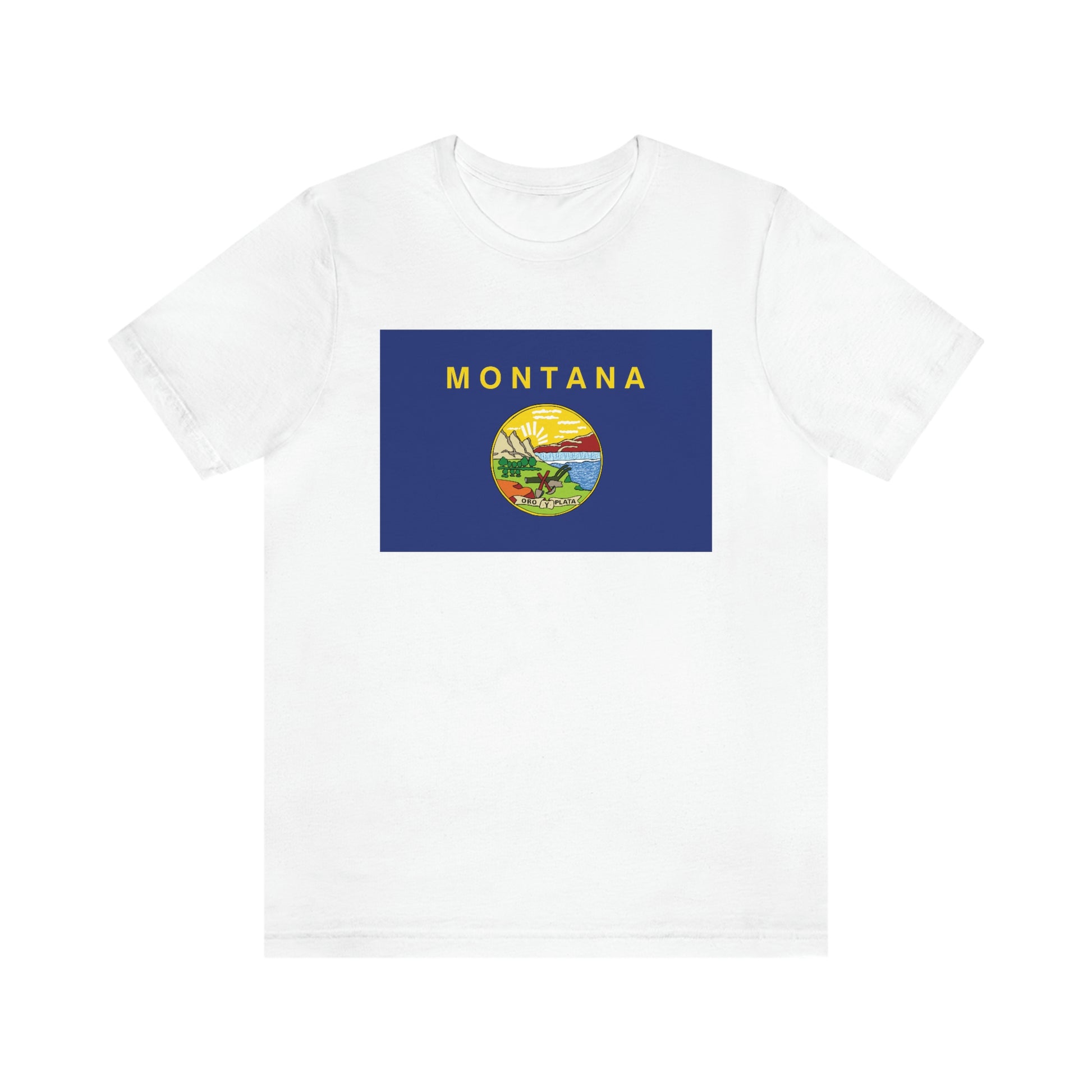 Montana Flag Unisex Jersey Short Sleeve Tee Tshirt T-shirt