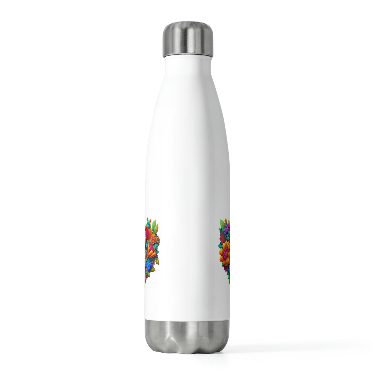 Bright Flowered Heart Valentine 20oz Insulated Bottle