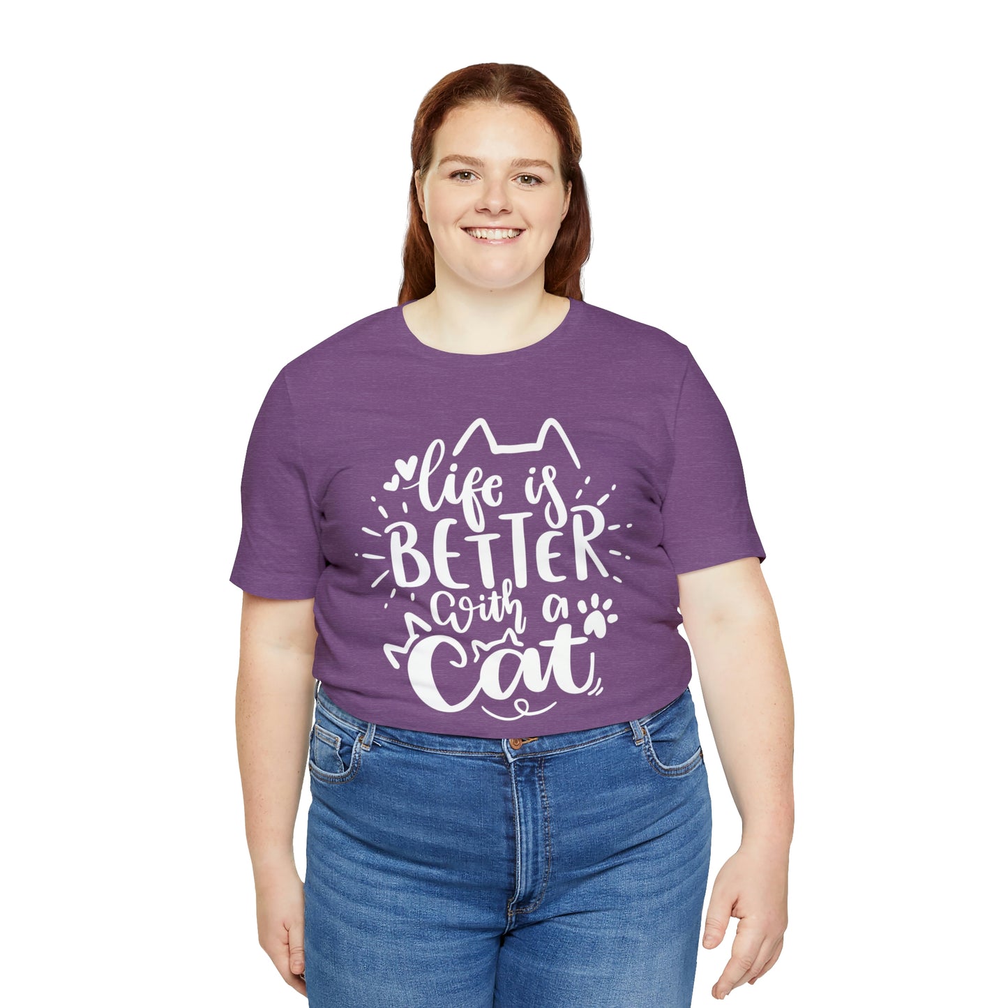 Life is Better With a Cat Short Sleeve T-shirt