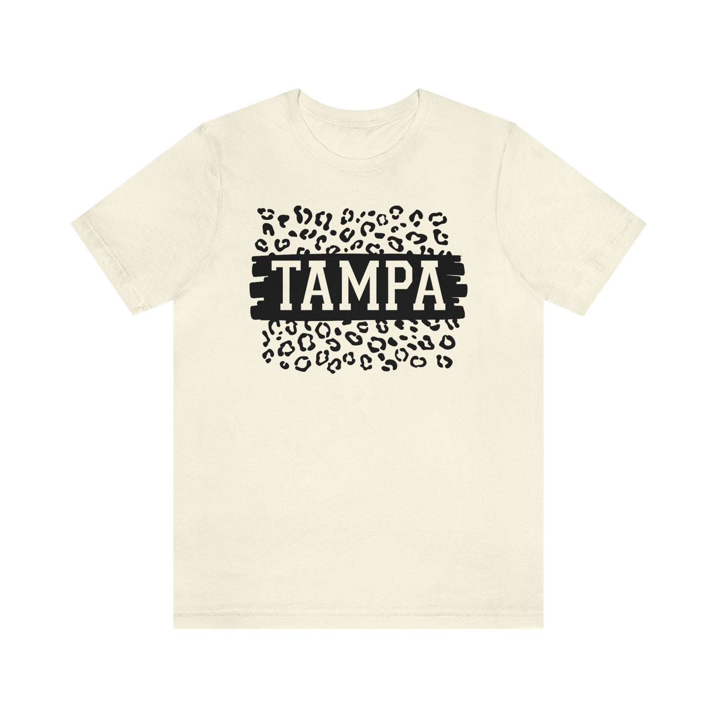 Tampa Leopard Print Florida Short Sleeve T-shirt