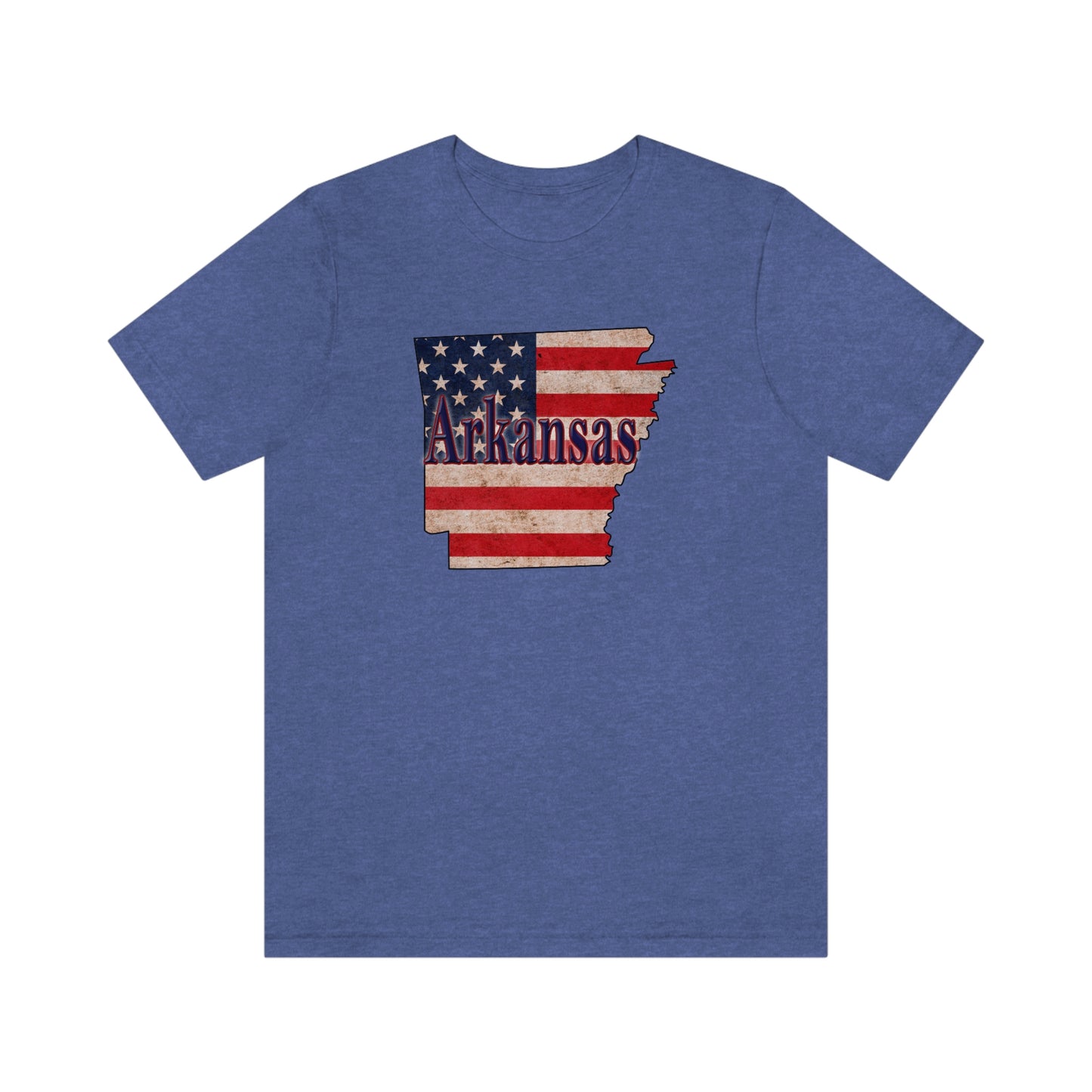 Arkansas US Flag Unisex Jersey Short Sleeve Tee Tshirt T-shirt