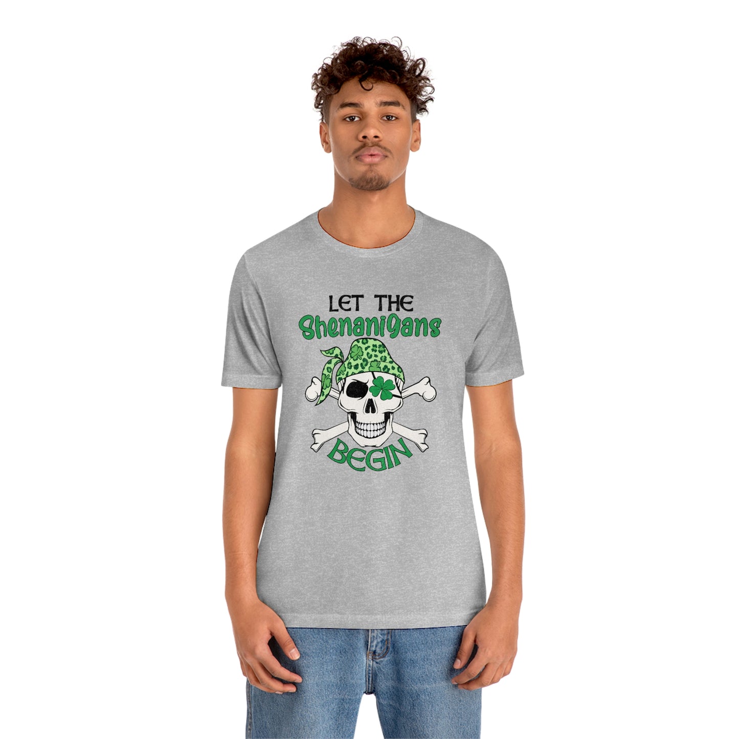Let the Shenanigans Begin St. Patrick's Day Unisex Jersey Short Sleeve Tee