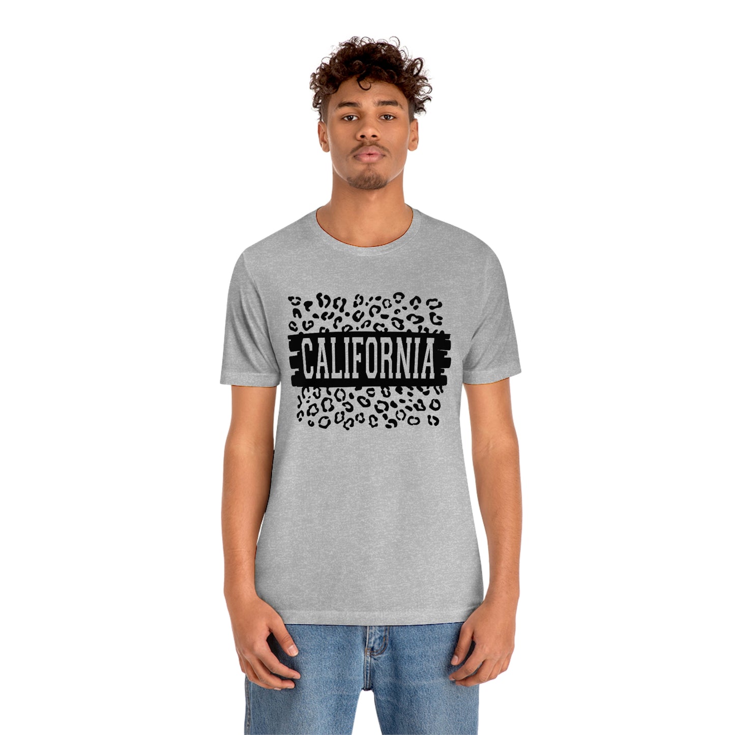 California Leopard Print Unisex Jersey Short Sleeve Tee Tshirt T-shirt