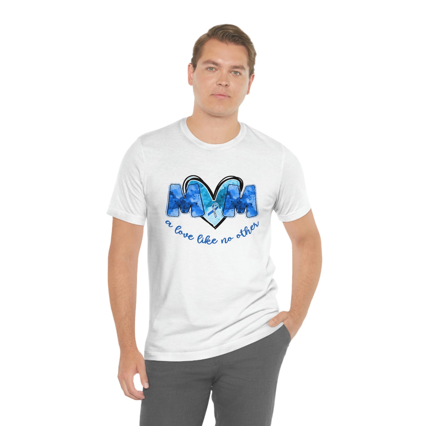 Mom A Love Like No Other Diabetes Awareness Print Unisex Jersey Short Sleeve Tee