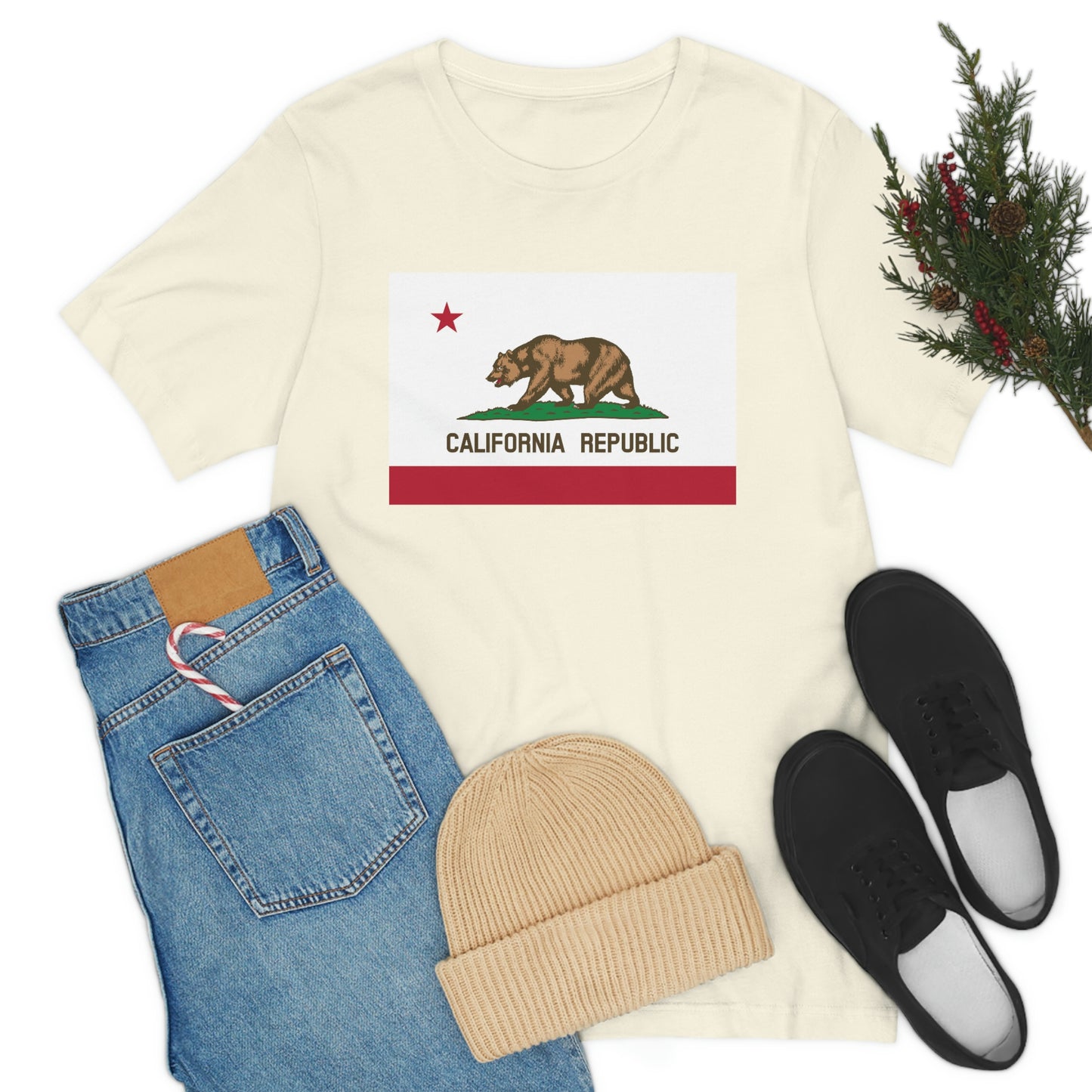 California Flag Unisex Jersey Short Sleeve Tee Tshirt T-shirt