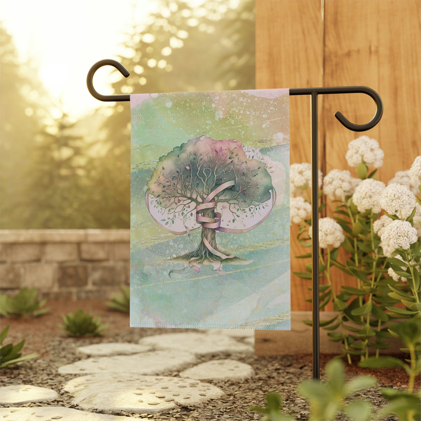 Spring Tree  Watercolor Garden & House Banner