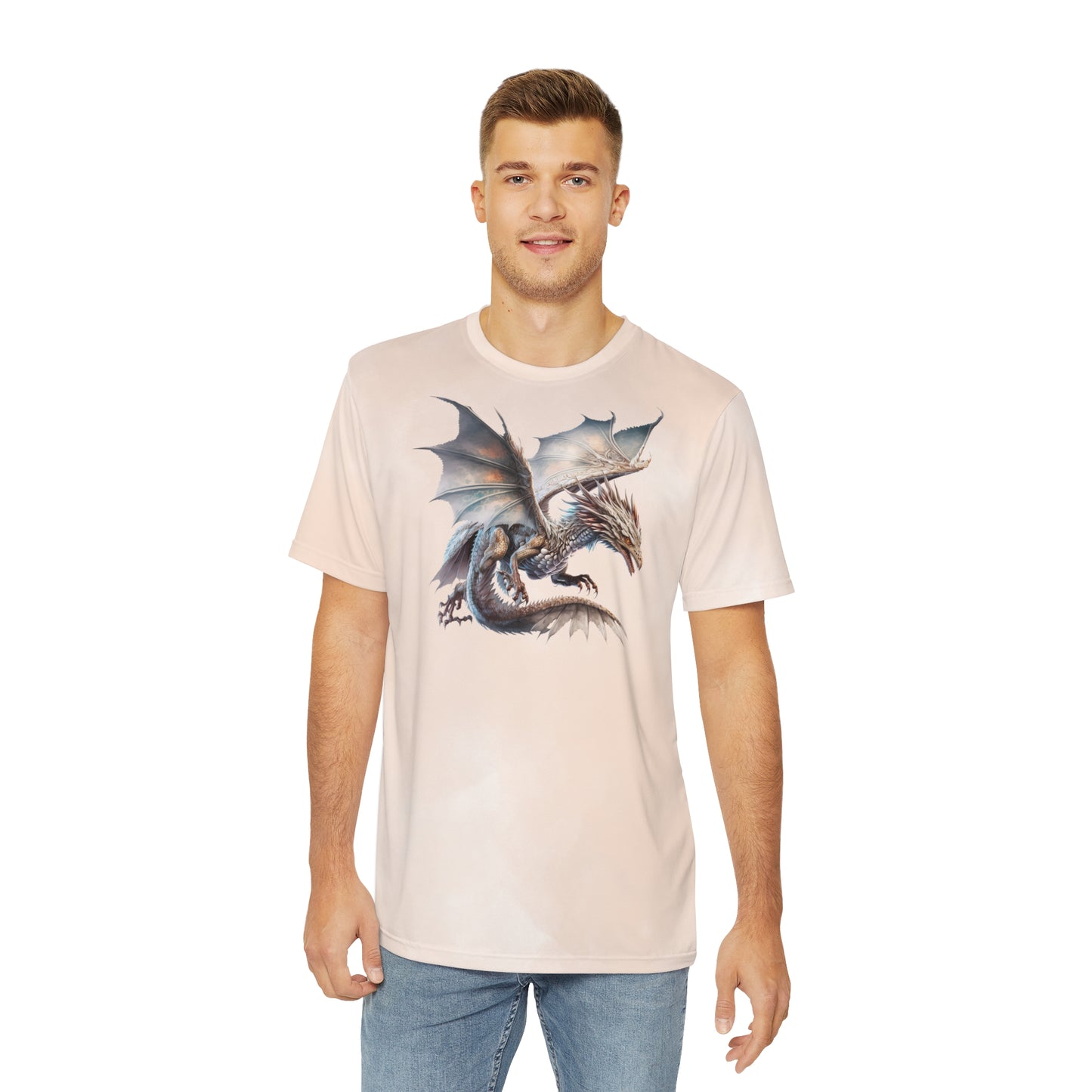 Dragon on Watercolor Background T-shirt