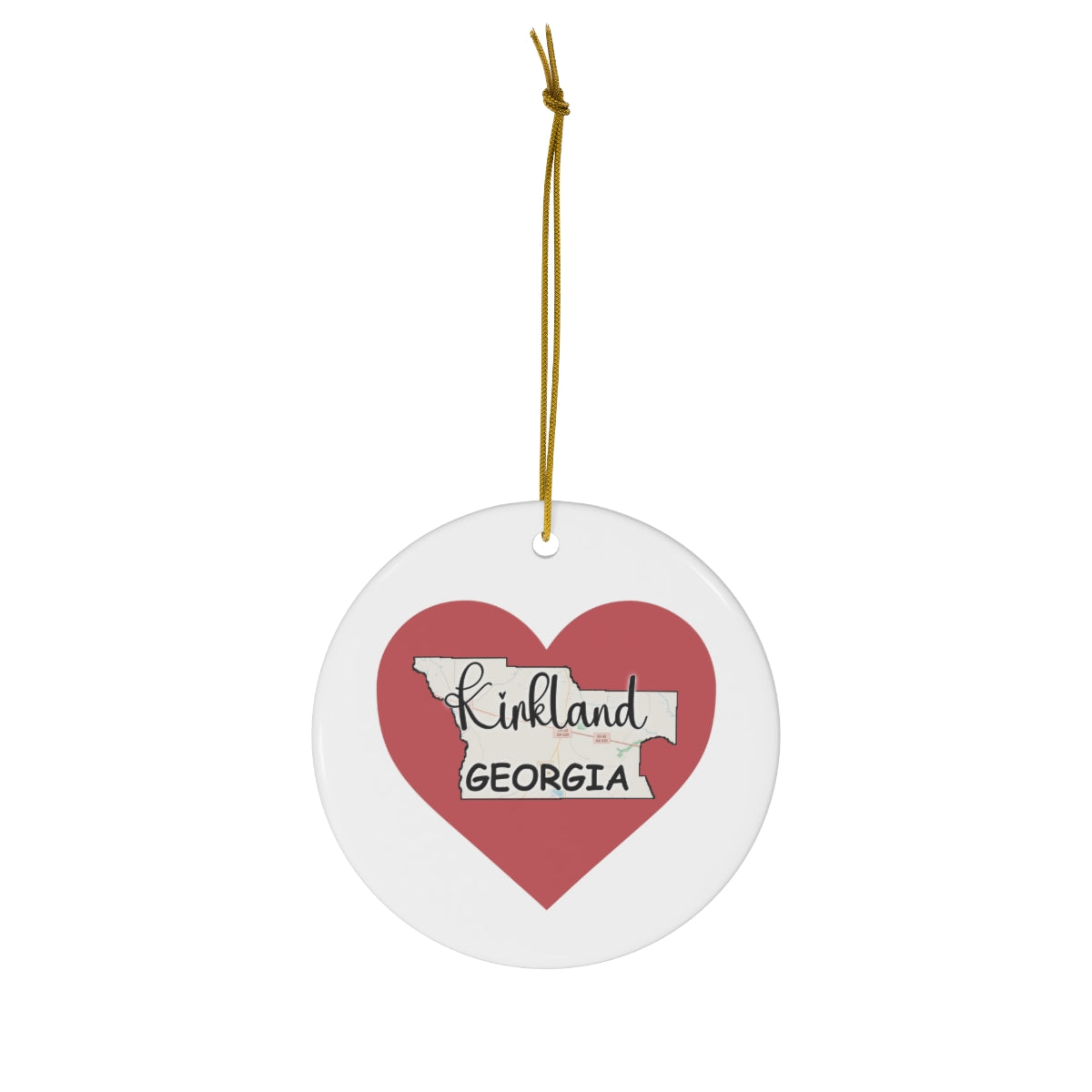 Kirkland Georgia Ceramic Ornament, 1-Pack