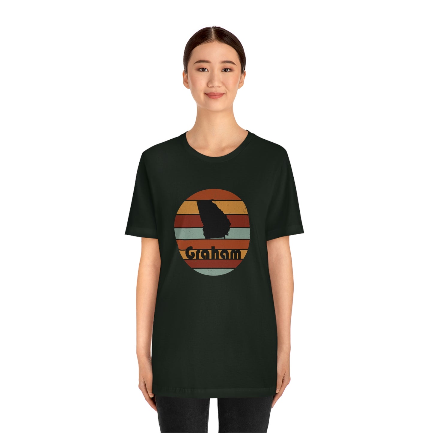 Graham Georgia Retro Sunset Unisex Jersey Short Sleeve Tee Tshirt T-shirt