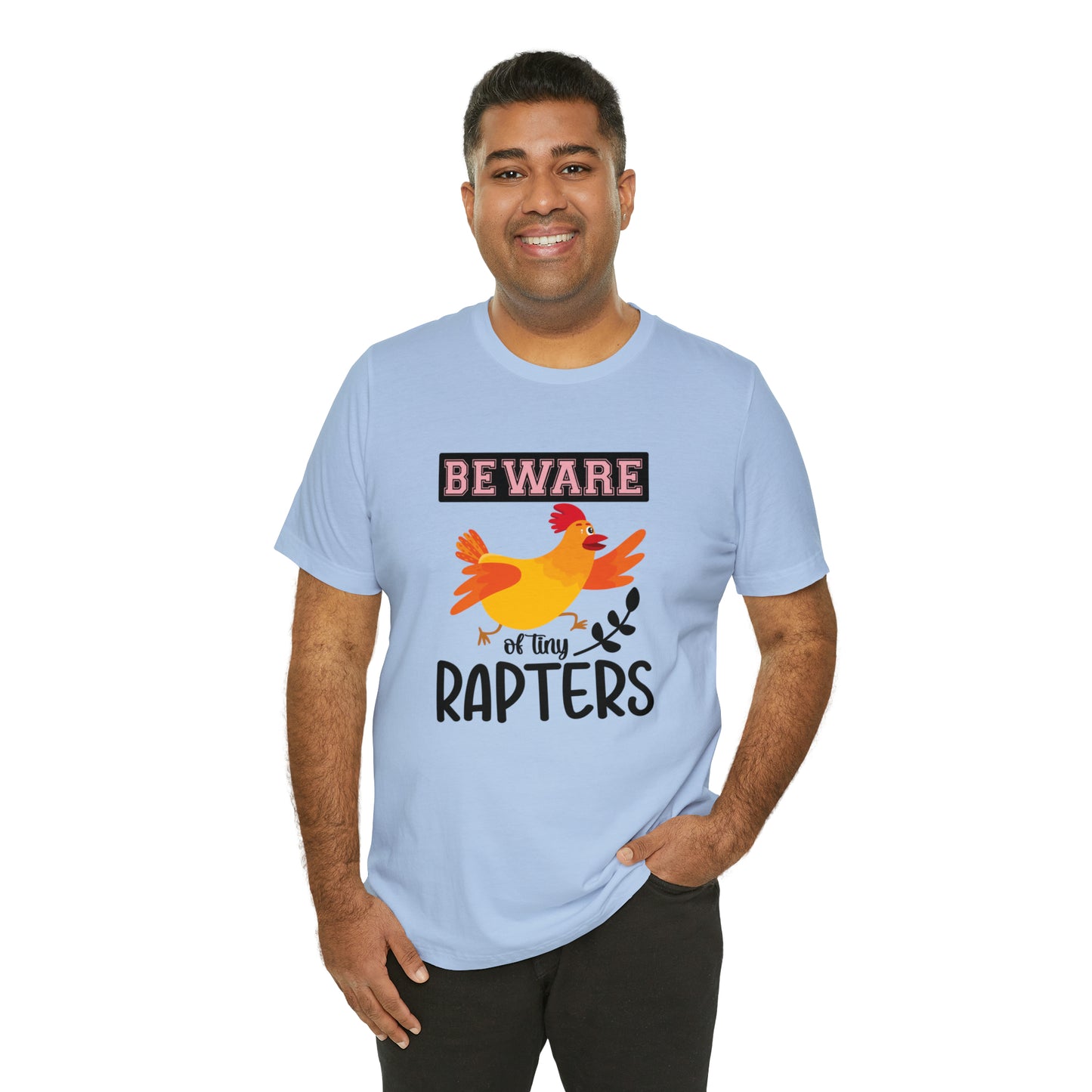 Beware of Tiny Raptors Short Sleeve Chicken T-shirt