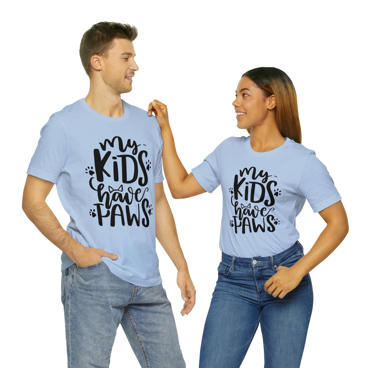My Kids Have Paws Cat Short Sleeve T-shirt