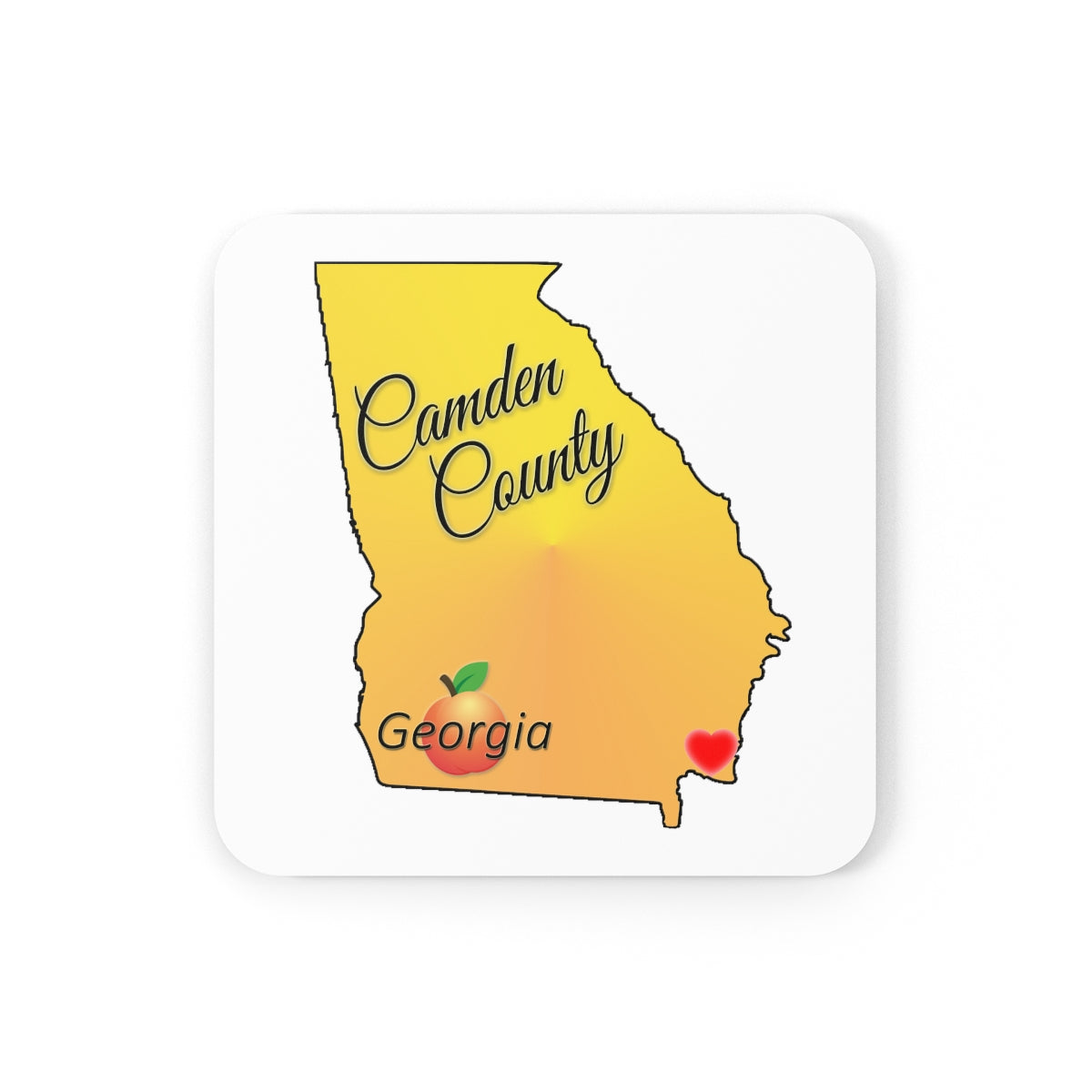 Camden County Georgia Corkwood Coaster Set