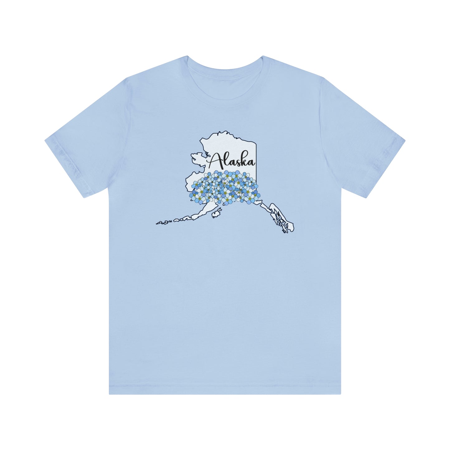Alaska State Flower Short Sleeve T-shirt