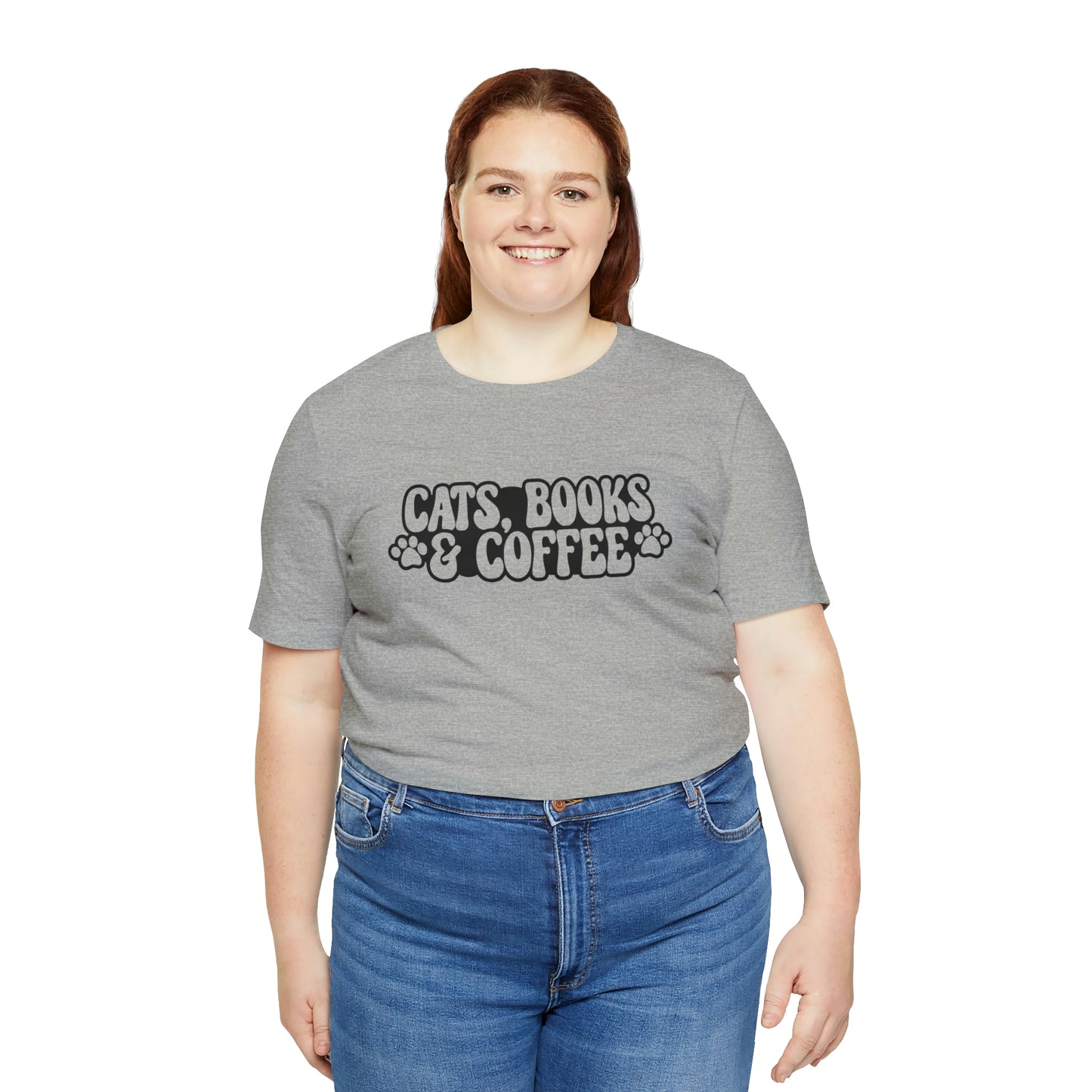 Cats Books & Coffee Short Sleeve T-shirt