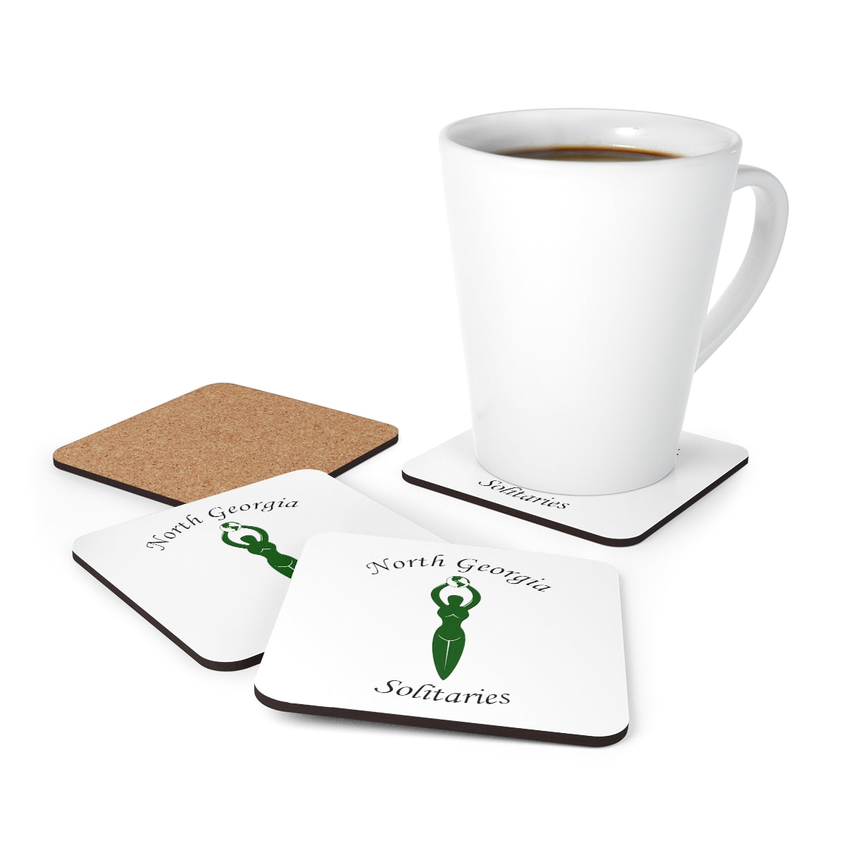 North Georgia Solitaries Corkwood Coaster Set