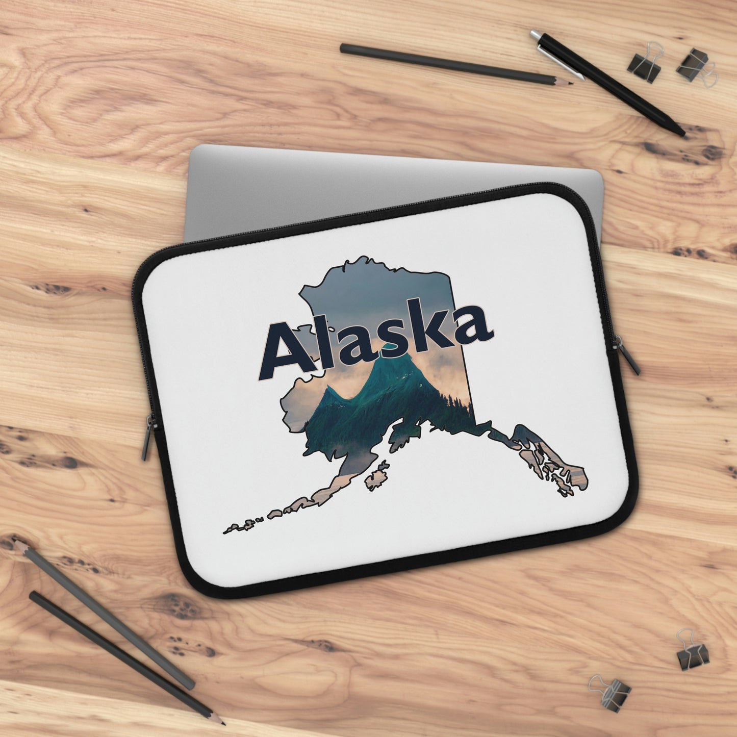 Alaska Mountain Scene Print Laptop Sleeve