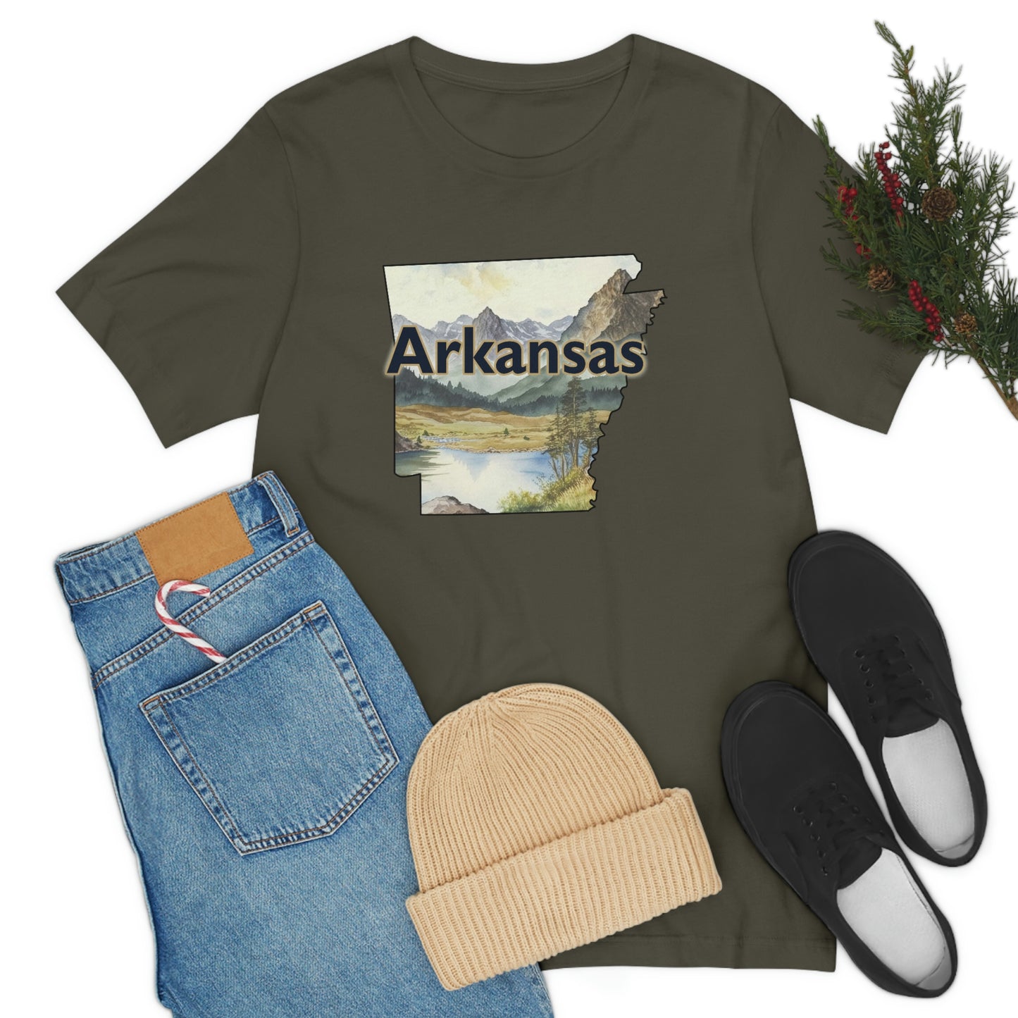 Arkansas Landscape Unisex Jersey Short Sleeve Tee Tshirt T-shirt