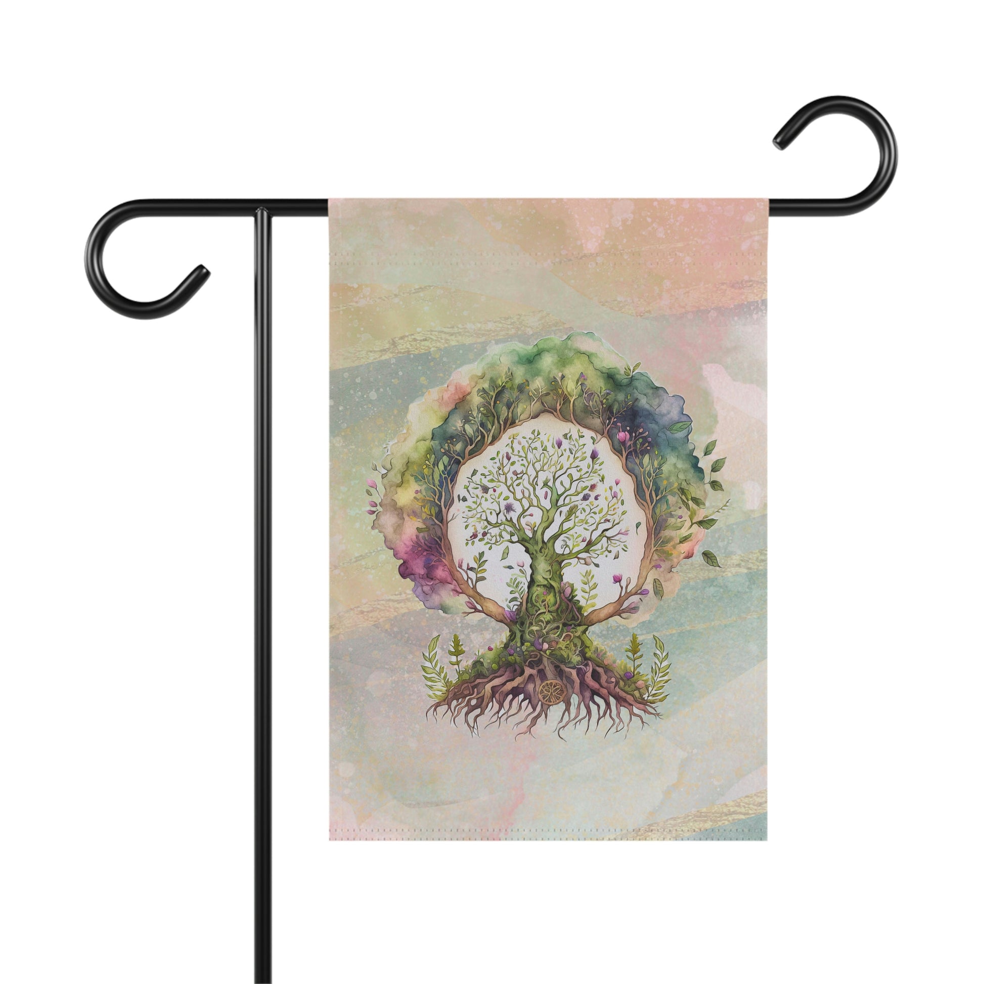 Spring Tree of Life  Watercolor Garden & House Banner