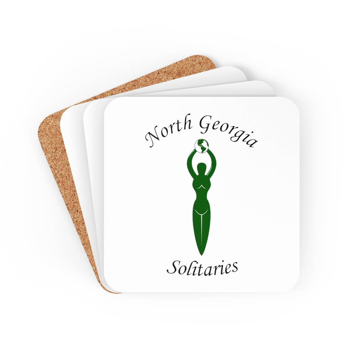 North Georgia Solitaries Corkwood Coaster Set