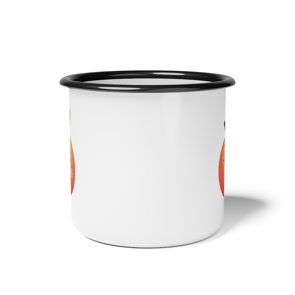 Orange Georgia Enamel Camp Cup