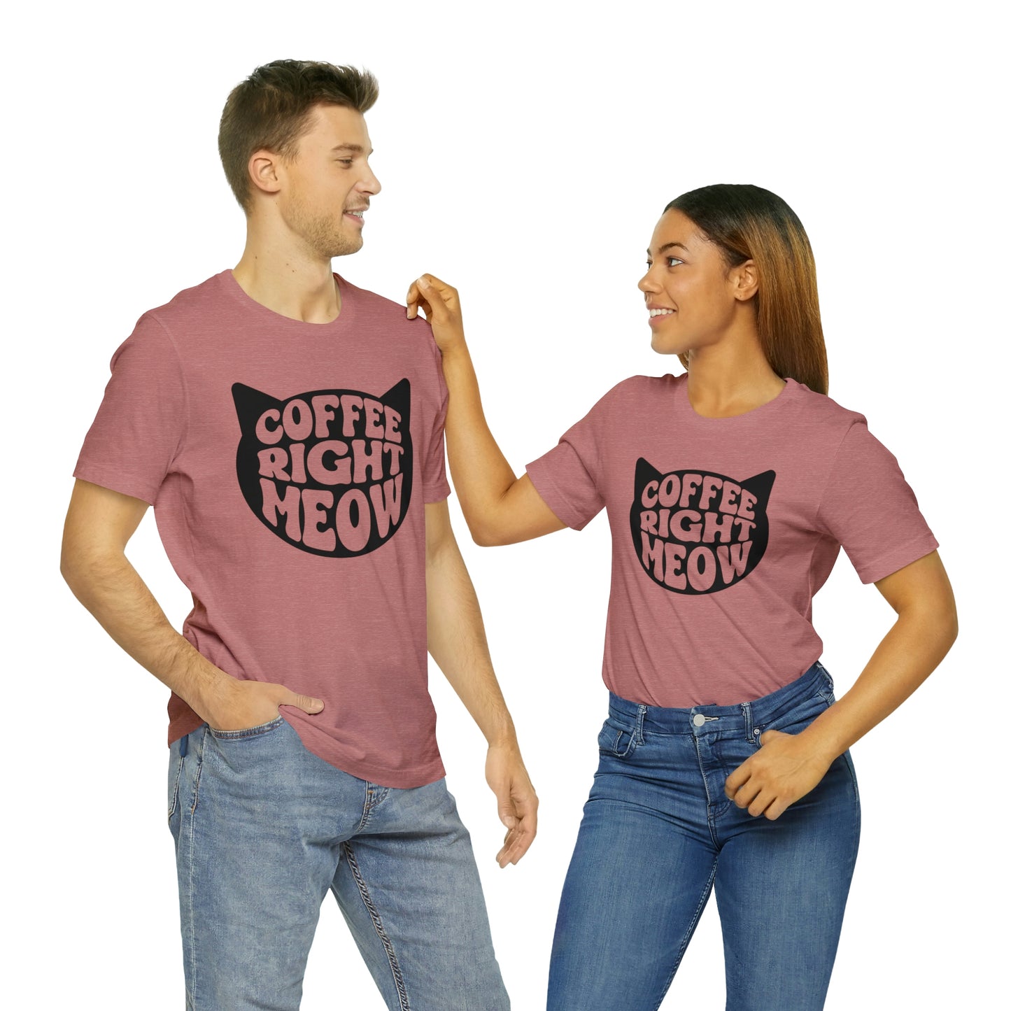 Coffee Right Meow Short Sleeve T-shirt