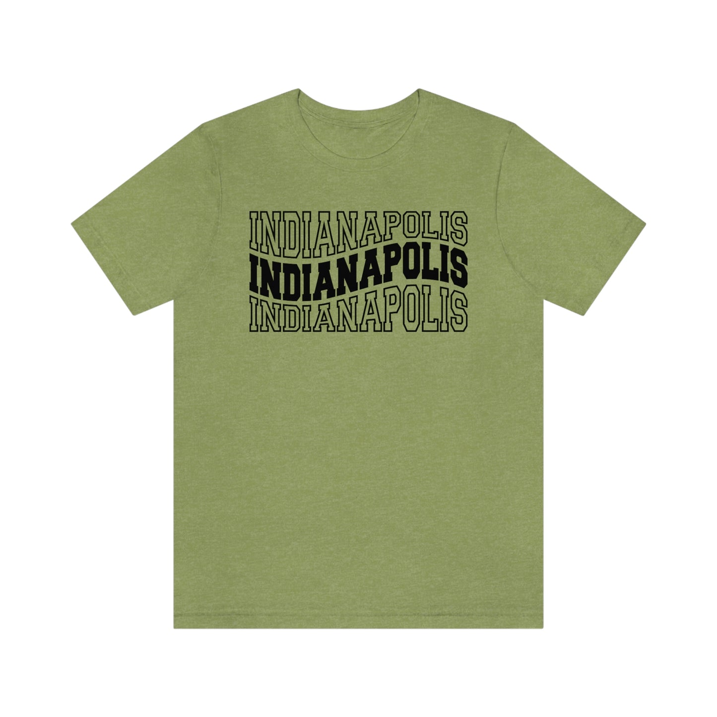 Indianapolis Varsity Letters Wavy Short Sleeve T-shirt